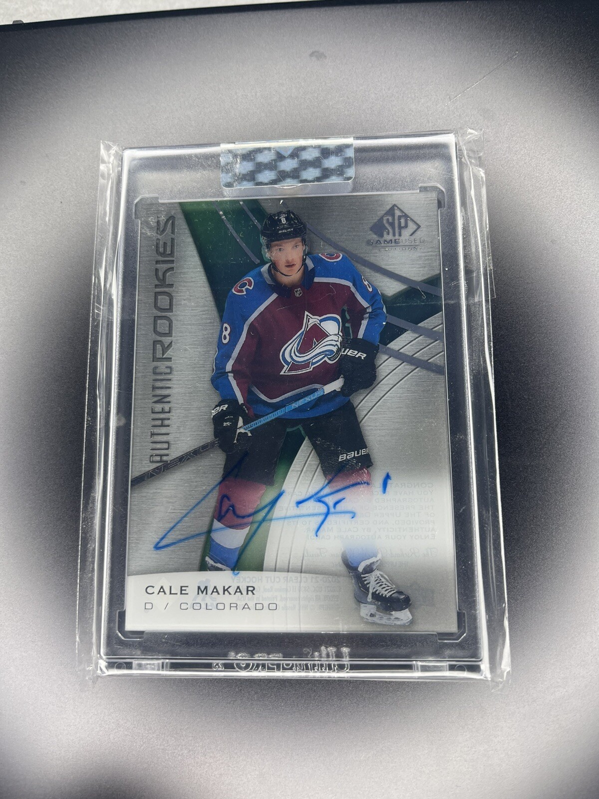 Cale Makar #RT-CM Hockey Cards 2020 Upper Deck Clear Cut Rookie Tribute Autographs trading card — raw and PSA graded price guide