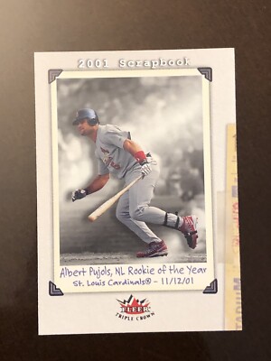2002 Fleer Triple Crown Albert Pujols 2001 scrapbook #246 2nd year NM/MT