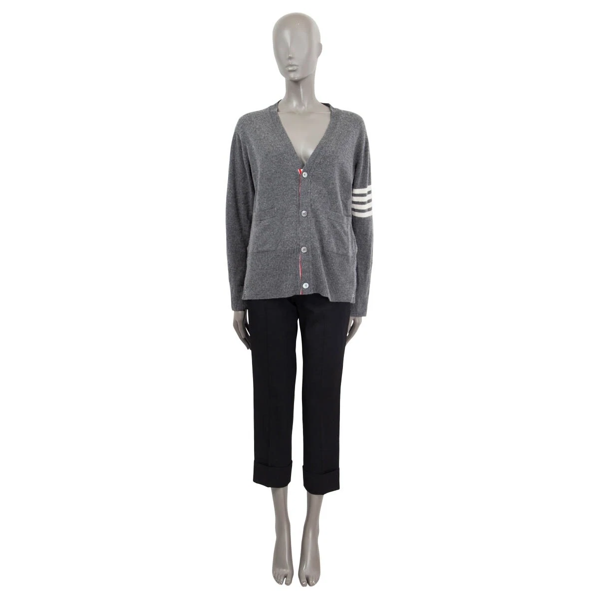 Thom Browne 4-Bar Cashmere Pullover - Grey