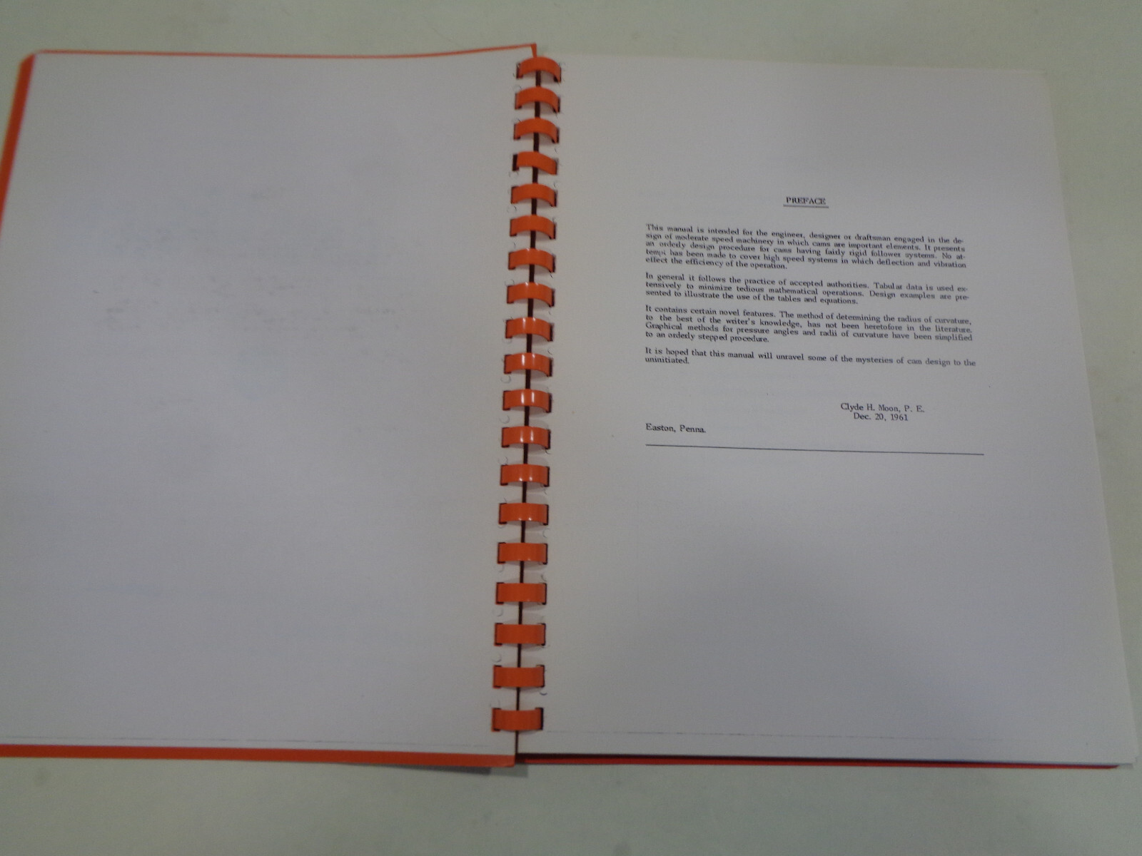 Campbell Soup Company Engineering Book Cam Design 1961 Production Plant