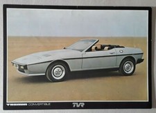 TVR Tasmin 2.8i V6 Convertible Leaflet / Brochure 1980