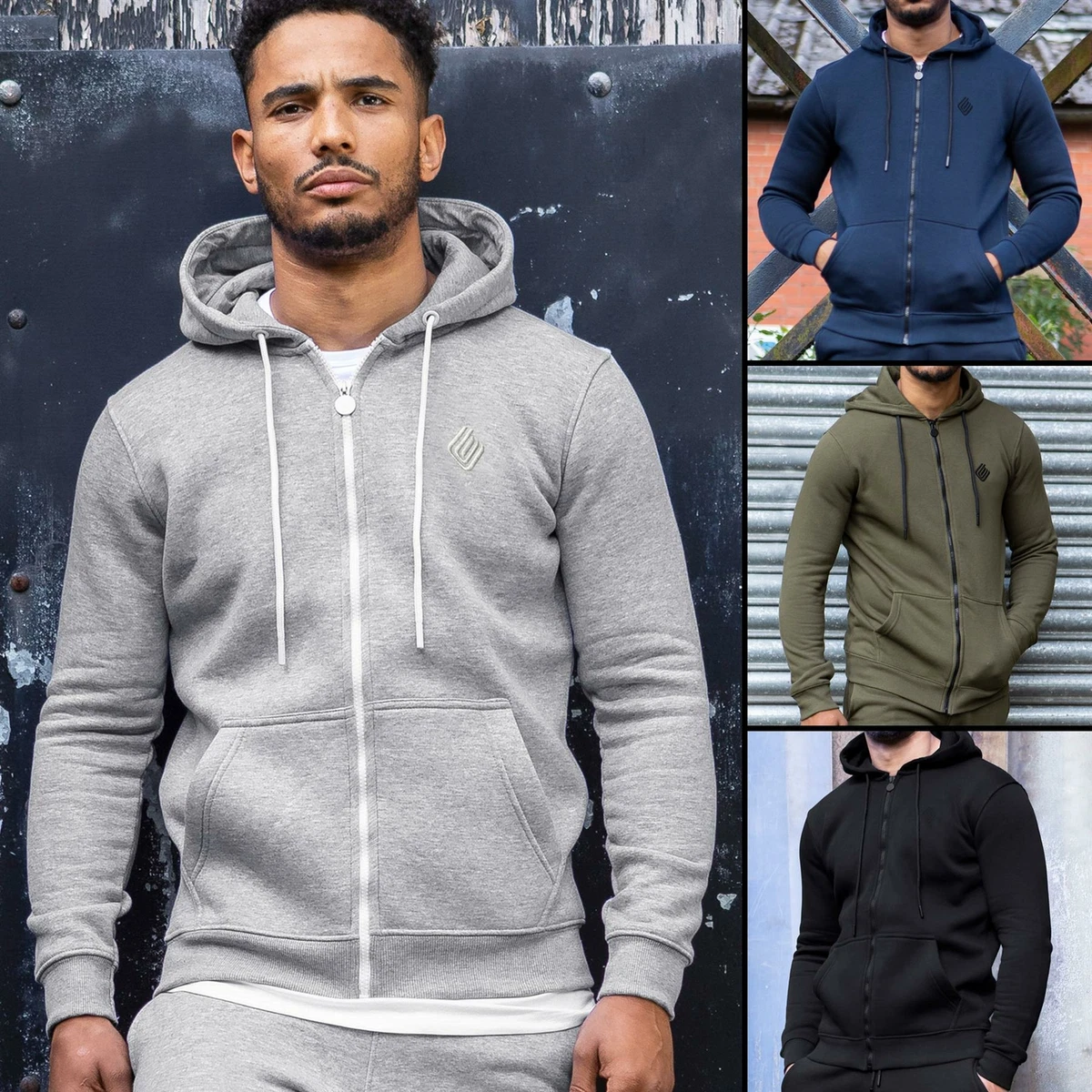Mens Hoodies Zip Up Hooded Fleece Hoody Coat Winter Warm Jacket Track Top |  eBay