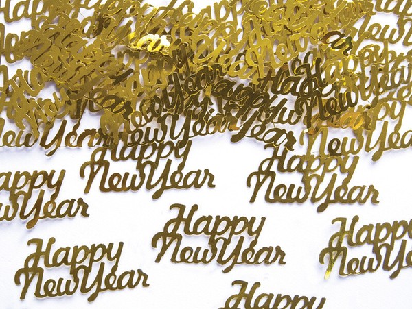 Folienkonfetti Happy New Year 4X2Cm Tischdeko Streudeko Silvesterparty-image