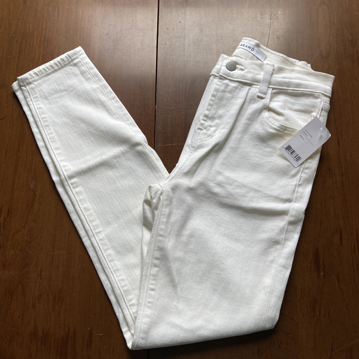 J Brand Alana High Rise Crop Skinny White Jeans Size 24 - Main Image