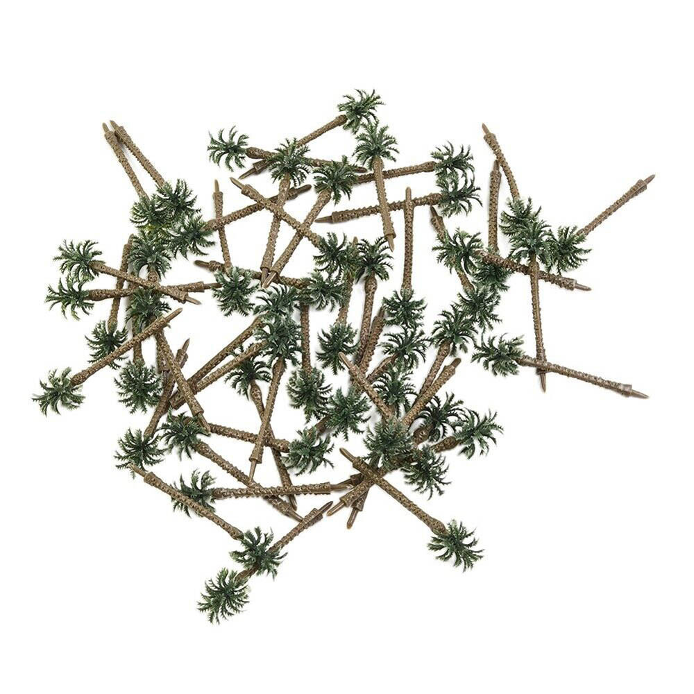 100Pcs 70mm Coconut Palm Trees For N Or HO Scale Layout Model Tree USA Stock