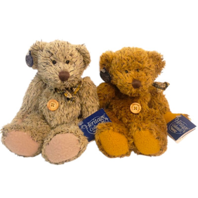 Ganz Candice H4241 & Carmen H4242 Bears Heritage Collection RARE BellyBUTTON 12''