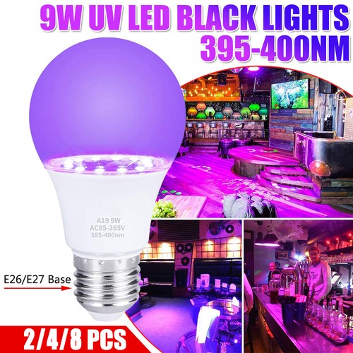 9W E26/E27 Base UV LED Black lights Bulb Blacklight UVA Party Body Paint Lamp US - Picture 5 of 14