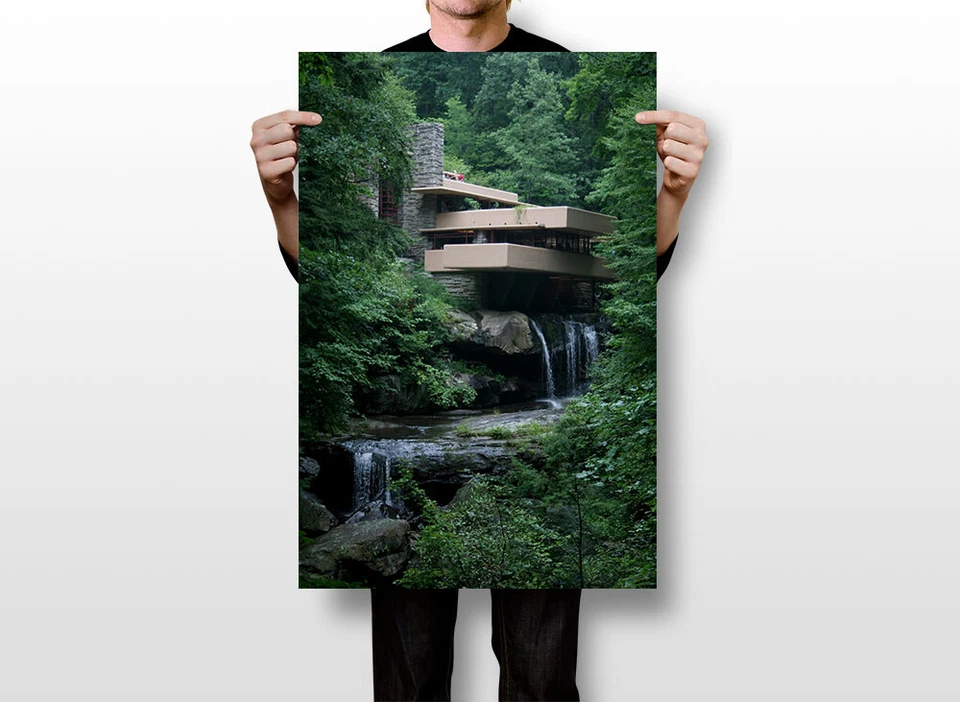 Exterior View Of Fallingwater Landscape Photo Wall Art Home Decor - POSTER 20x30 - Image 3 of 3