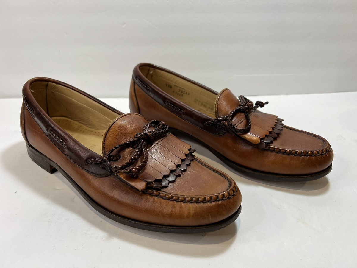 Allen Edmonds Woodstock 47213 Tan Tassel Leather Loafers 
