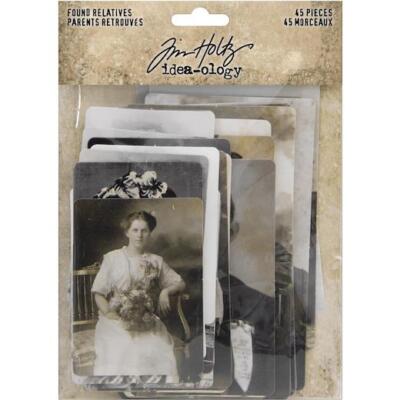 Tim Holtz Idea-ology Found Relative Vintage Portraits 45pcs TH93798