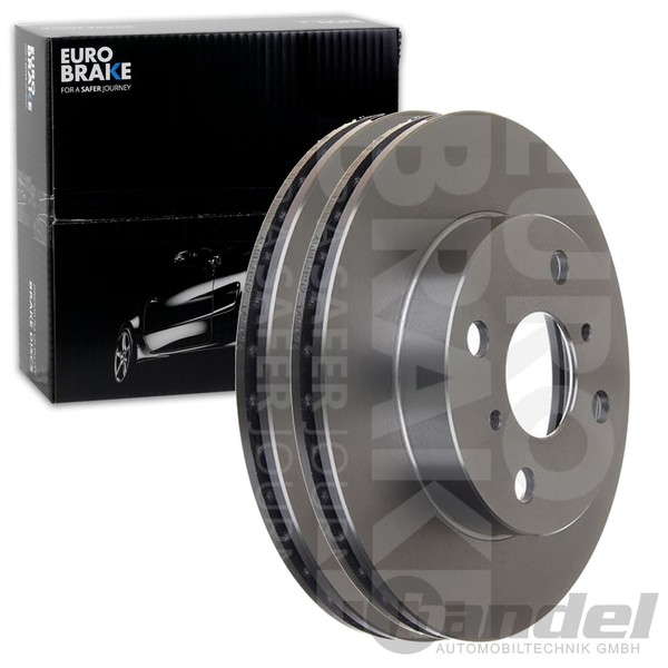 2X Eurobrake Bremsscheiben 235Mm BelÜFtet Vorne Passend FÜR Toyota Yaris |-image