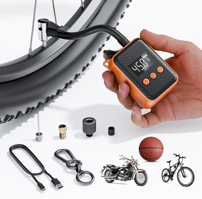 #ad Electric Mini Bike Pump 130 PSI Portable Bike Tire Pump with Gauge $29.99