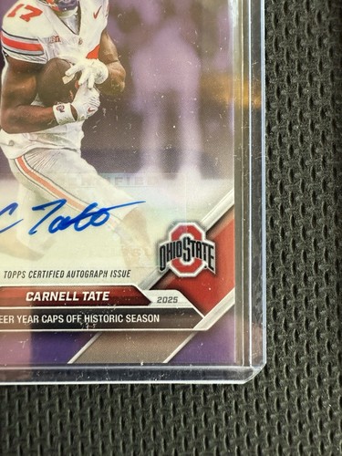 2024 2025 Topps Now Bowman U Emeka Egbuka Carnell Tate OS-01 OS-02 Autograph /25 - Bild 5 von 11