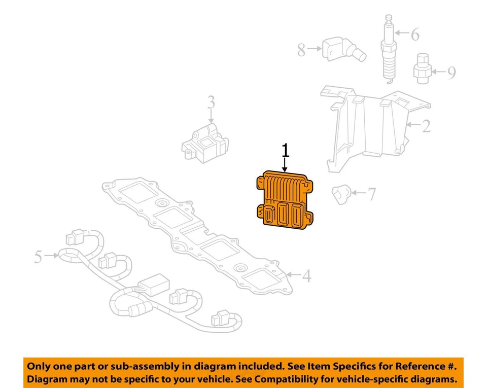 2011 Chevrolet CHEVY SILVERADO 2500 Engine Cntrl ModOe# 12616532 - Image 3 of 4