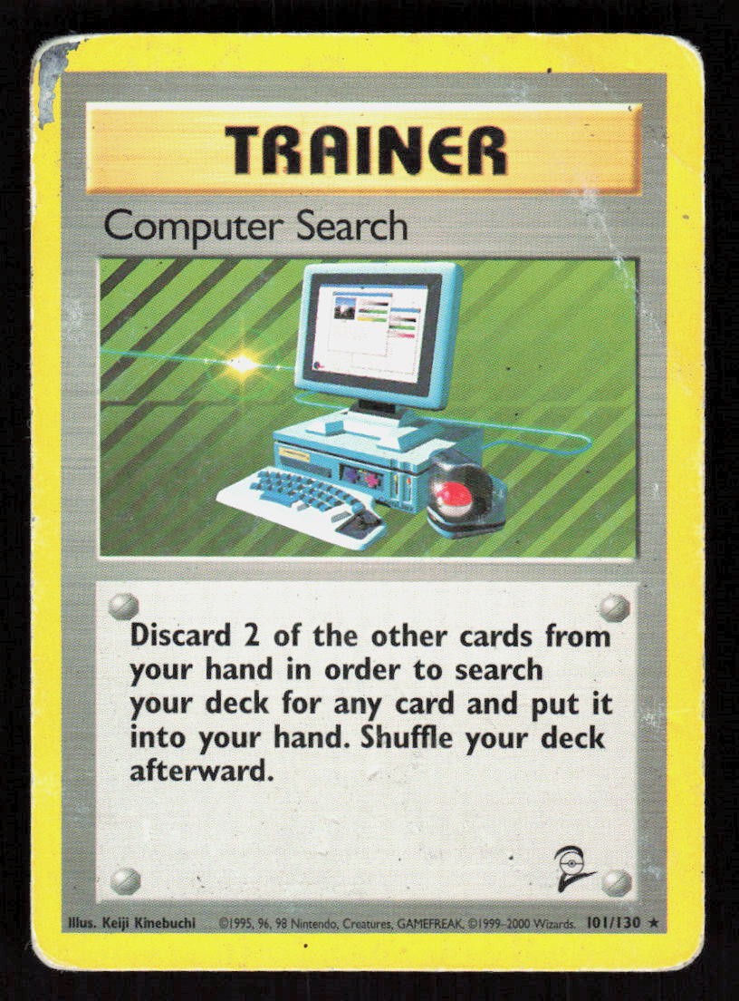 Pokemon Computer Search 101/130 Rare Base Set 2 (HP)