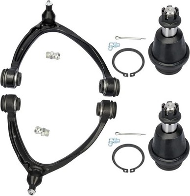 Mayasaf 4Pc Front Upper Lower Control Arms Ball Joints For Silverado Sierra 1500