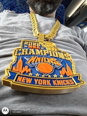   Custom 3D Printed New York Knicks NBA Champion Cuban Link Chain 