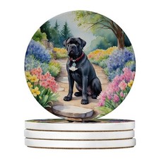 Carolines Treasures DAC6591RCS4 4 x 4 in. Cane Corso Spring Path Sandstone Co...