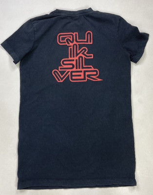 Quiksilver Stranger Things Graphic T-shirt Dress Women Small Black Short Sleeve