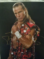 WWF Shawn Michaels HBK Signed 10x8 Heartbreak Kid WWE Autographed Photo HOF DX