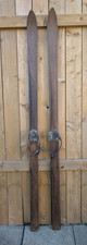 Antique Vintage Wooden Patina Snow Skis 74