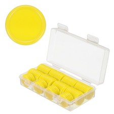 100Pcs Poker Chips 20mm Blank Mini Bingo Chips with Box, Yellow