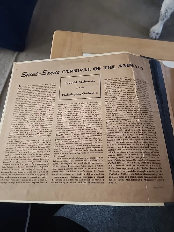 1946 Carnival of the Animals Leopold Stokowski 78 Shellac Victor Records M 762 - Image 2 of 4