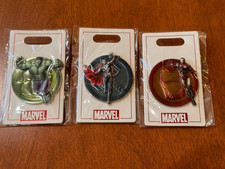 New: Set of Three Marvel Avengers Pins: Hulk, Thor & Iron Man