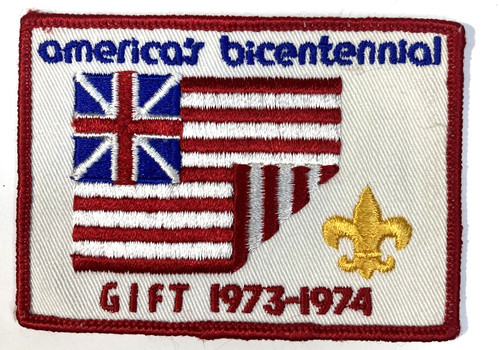 America's Bicentennial Gift 1973-1974 Sew On Patch 3x4 Boy Scouts BSA