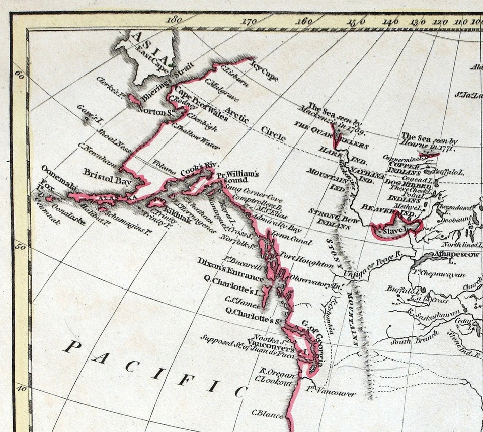 Mapa John Russell 1817 América del Norte Canadá Estados Unidos México Luisiana Alaska Foto 4 de 4