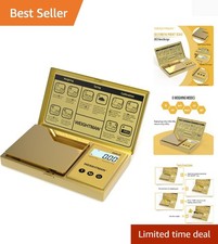 Elegant Gold-Plated Digital Scale with Backlit Display  Maximum 200g Capacity