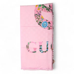 Foulard châle modal en soie fleurie Gucci / 32456