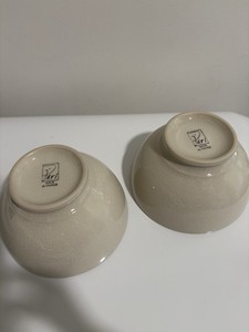 Jars Quartz Stoneware Bowl Set 2pc Round Solid Shiny Finish Made France