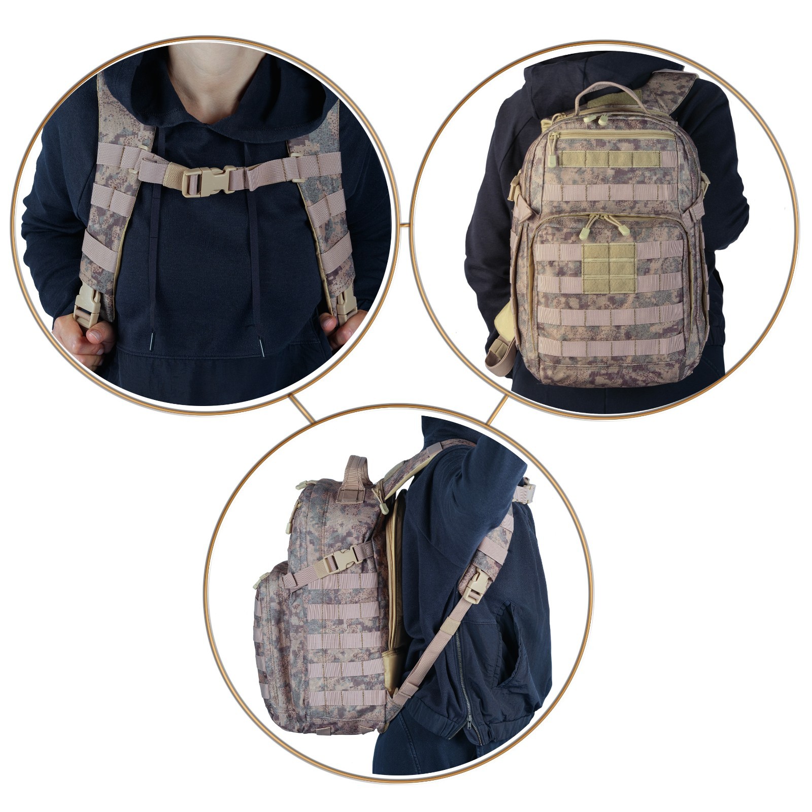 Large Military Tactical Backpack Daypack Heavy Duty All Purpose Business Hiking