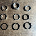 9 Vintage Biker Costume Man's Jewelry Band Rings Lot Mixed Sizes 9-12 - J1