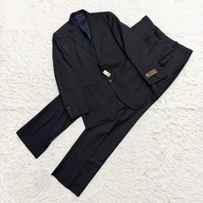 Loro Piana Black Stripe Suit Set L Size Dark Navy