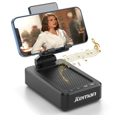 JTEMAN Cell Phone Stand with Bluetooth 3.5 x 5.35 x 1.89 inches, Black