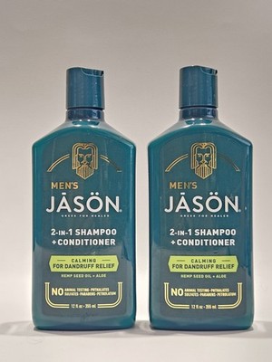 Jason Natural, Men's 2-In-1 Shampoo Conditioner For Dandruff Relief-2 Fl Oz