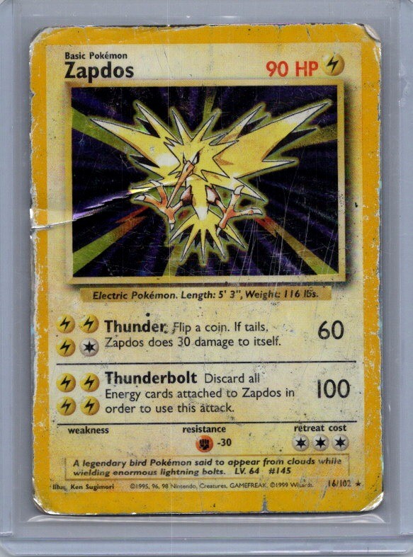 Base Set (Shadowless) #016/102 Zapdos