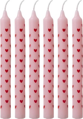 Rice by Rice Candles With Heart Print Small Set Of 12 1hr Stabker Größe Standard