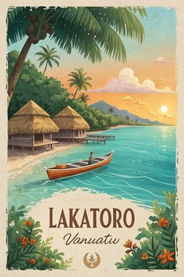 Lebendiges Nzérékoré Guinea Reise Poster - Exotische Waldstadt Kunstdruck A1-A4 Post