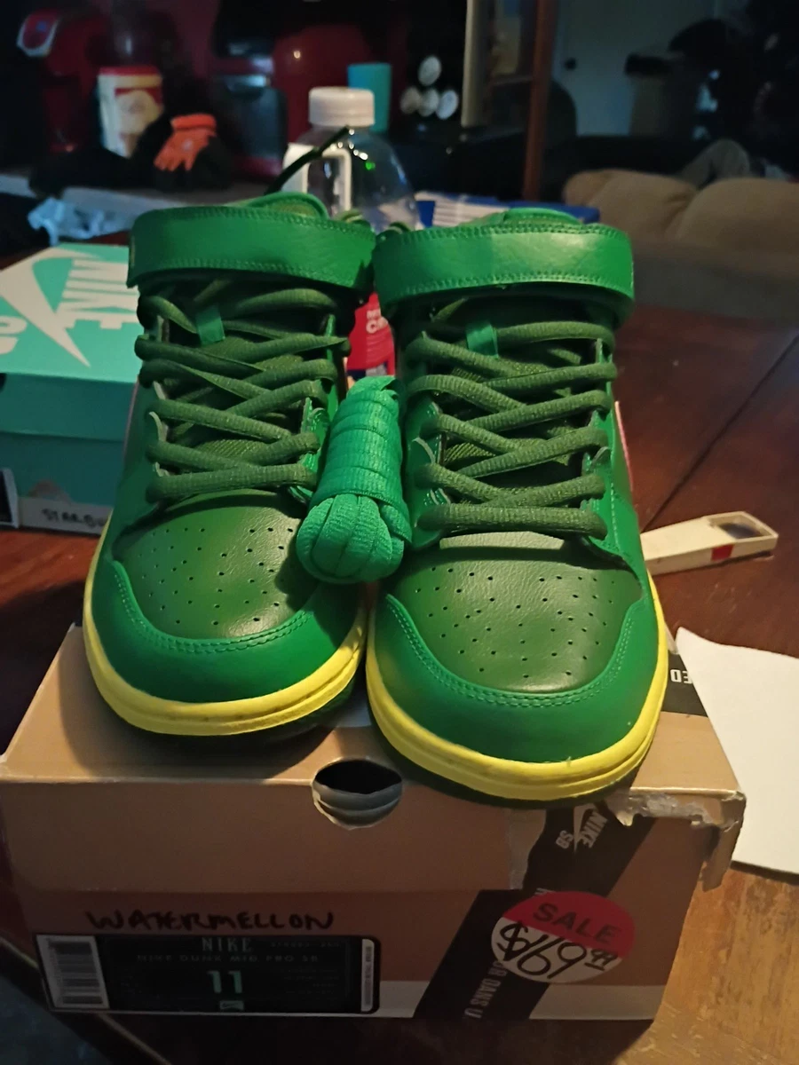Mens Nike SB Dunk Mid Pro Watermelon Size 7.5 Rare Nike Dunk Pro SB Mid Watermelon for Sale | Authenticity  main image 2