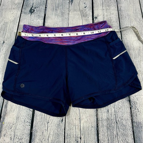 Athleta Girl shorts Colorblock Record Breaker blue Sz Large/12 - Picture 5 of 5