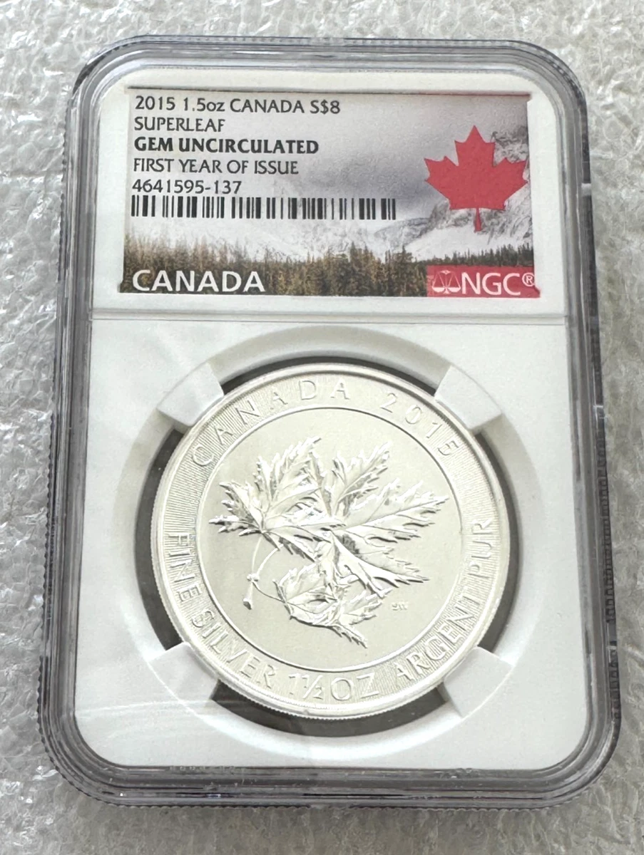 NGC PR69 2015カナダシルバーメープルリーフリバースプルーフ5枚 Canadian Maple Leaf 2015 Silver Bullion Coins for sale | eBay