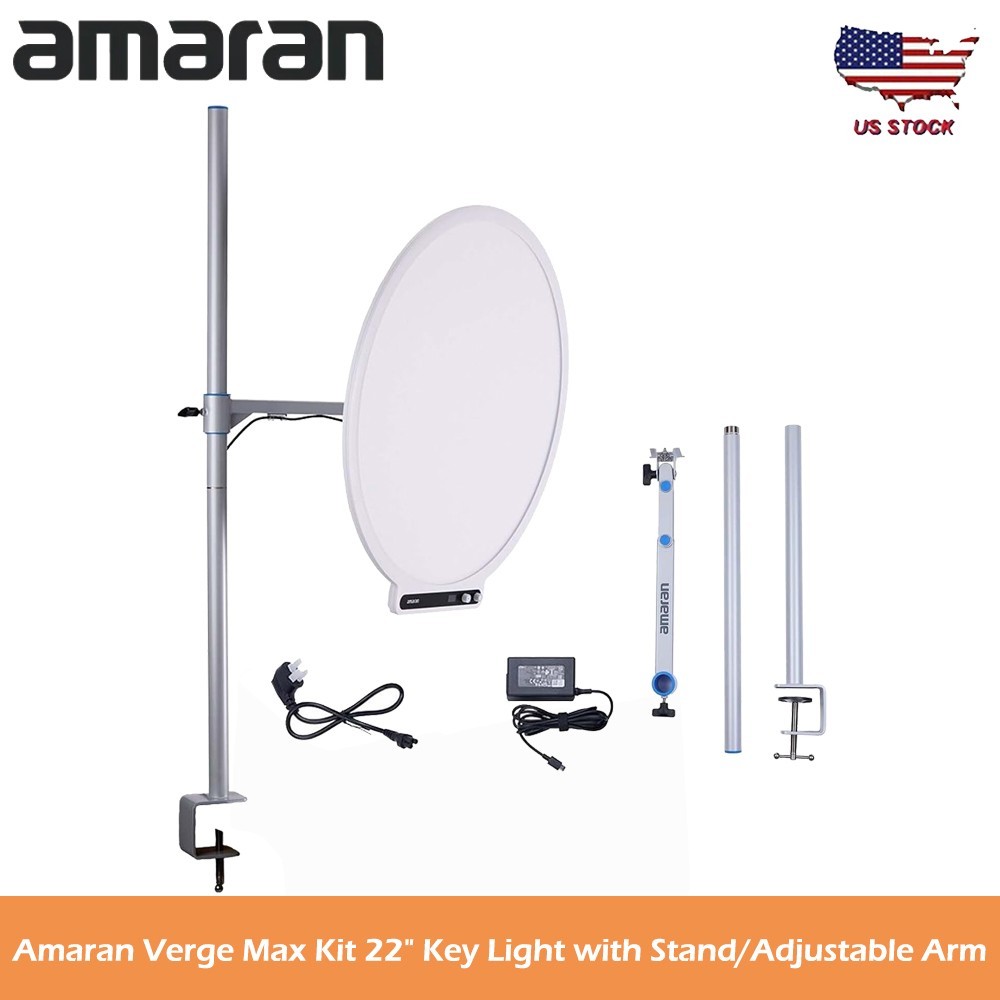 Amaran Verge Max Kit-White,Bi-Color Circular Edge Light Panel Light,Ultra-Thin
