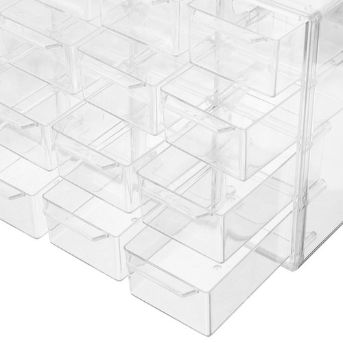  Przezroczyste pudełko do przechowywania biżuterii Uchwyt na kolczyk z szufladami - 16 siatek Biżuteria Makijaż - Zdjęcie 7 z 12