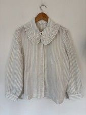 Toast 100% Cotton Ruffle Collar Blouse - Size 14 - BNWOT