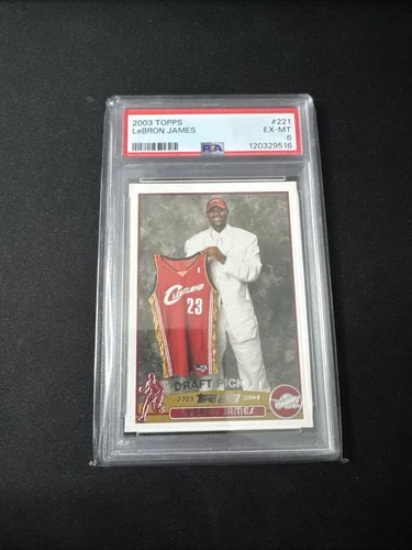 2003 Topps- Draft Pick LeBron James #221 (RC) PSA 6 ROOKIE