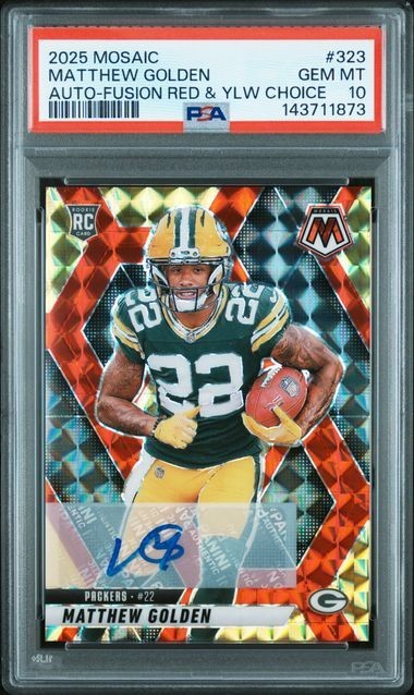 Matthew Golden Panini Mosaic #323 Autograph-Red