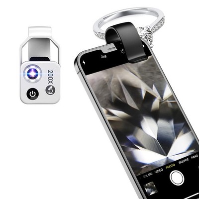 Microscope Lens Biological Digital Magnifier ABS Any Smartphone Glass LED